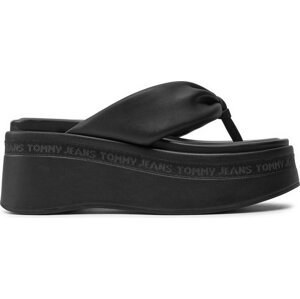 Žabky Tommy Jeans Tjw Wedge Sandal EN0EN02457 Černá