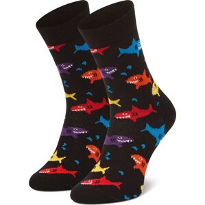 Vysoké dětské ponožky Happy Socks KSHA01-9300 Černá