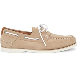Mokasíny Tommy Hilfiger Th Boat Shoe Core Suede FM0FM04505 Béžová