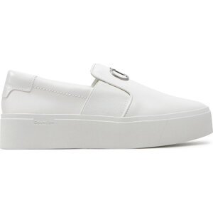 Tenisky Calvin Klein Flatform Cup Slip On Re Lock Lth HW0HW02057 Bílá