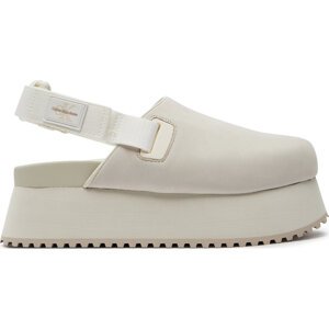 Sandály Calvin Klein Jeans Sling Close Toe Flatform Btw YW0YW01439 Écru