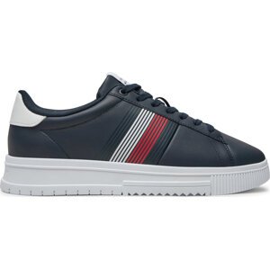 Sneakersy Tommy Hilfiger Supercup Lth Seasonal FM0FM05129 Tmavomodrá