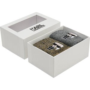 Sada 2 párů dámských vysokých ponožek KARL LAGERFELD 220W6002 Barevná