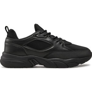 Sneakersy Calvin Klein Jeans Retro Tennis Low Laceup Mtl YM0YM00991 Černá