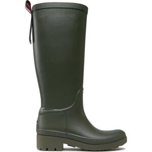 Holínky Tommy Hilfiger Tommy Rubberboot FW0FW07665 Khaki