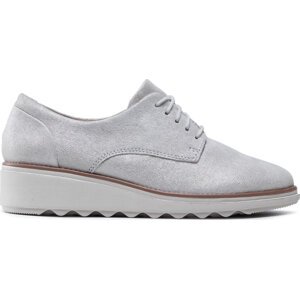 Polobotky Clarks Sharon Noel 261574654 Stříbrná