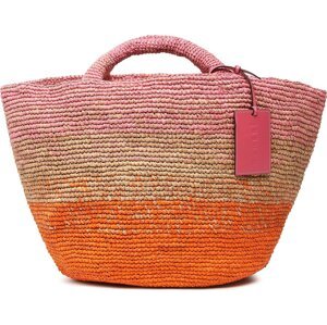 Kabelka Manebi Natural Raffia Panier V 6.8 AK Růžová