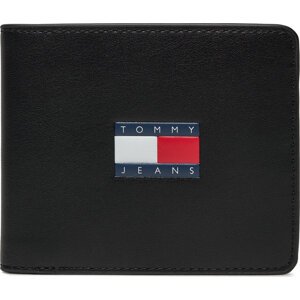 Velká pánská peněženka Tommy Jeans Tjm Archive Leather Cc Wallet AM0AM12440 Černá