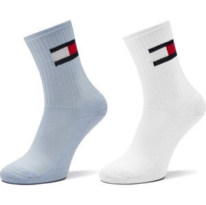 Sada 2 párů dětských vysokých ponožek Tommy Hilfiger 701229940 Světle modrá