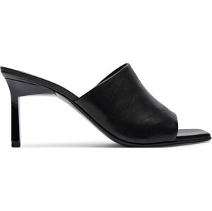 Nazouváky Calvin Klein Heel Mule 70 Lth HW0HW01948 Černá