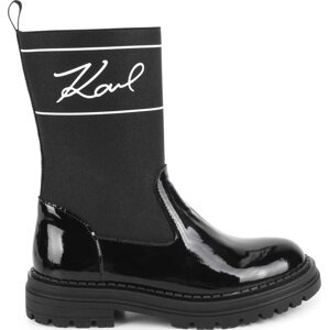 Polokozačky Karl Lagerfeld Kids Z19114 S Černá