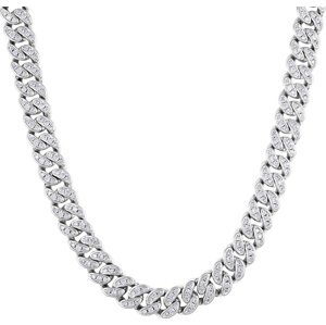 Řetízek ICED STUFF Diamond Cuban Link Bílé zlato