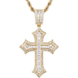 Přívěšek ICED STUFF 2pac Cross Zlatá