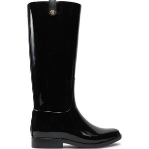 Holínky Tommy Hilfiger Th Stud Rubber Long Rainboot FW0FW08185 Černá