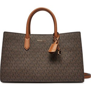 Kabelka MICHAEL Michael Kors Scarlett Medium Signature Logo Satchel 30F4GETS2B Hnědá
