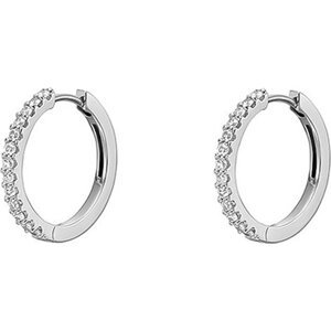 Naušnice Fossil Er S Pave Hoop JF04802040 Stříbrná
