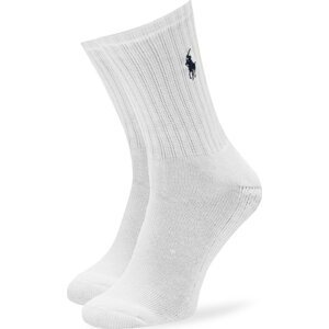 Sada 6 párů dětských vysokých ponožek Polo Ralph Lauren 444765841001 Bílá