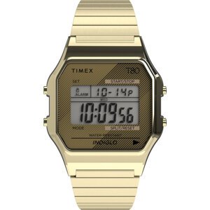 Hodinky Timex T80 34mm Stainless Steel Expansion Band TW2R79000 Zlatá