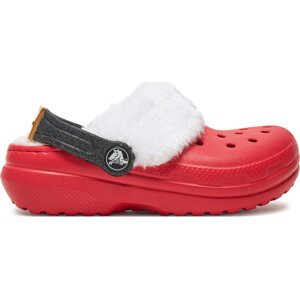 Nazouváky Crocs Classic Lined Santa Clog K 210931 Červená