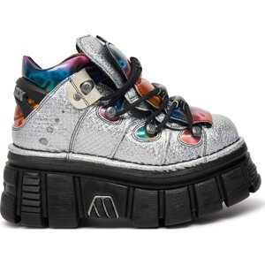 Sneakersy NEW ROCK M-106-C52 Stříbrná