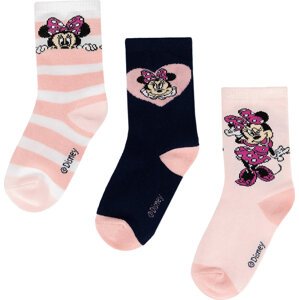 Sada 3 párů dětských vysokých ponožek Mickey&Friends ACCCS-AW24-341DCLS (3-PACK) Růžová