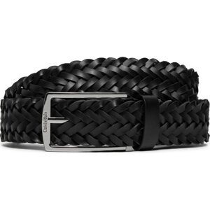 Pánský pásek Calvin Klein Ck Casual Elongated Braided 35mm K50K512655 Černá