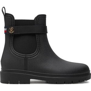 Holínky Tommy Hilfiger Th Stud Rubberised Rainboot FW0FW08168 Černá