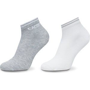 Sada 2 párů nízkých ponožek unisex Lacoste RA4187 Barevná