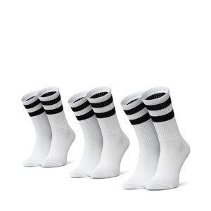 Sada 3 párů dětských vysokých ponožek Sprandi 0KB-006-AW22 r.32/35 Bílá