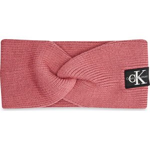 Textilní čelenka Calvin Klein Mono Logo Patch K60K612660 Růžová