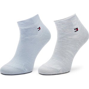 Sada 2 párů dětských vysokých ponožek Tommy Hilfiger 701229880 Světle modrá