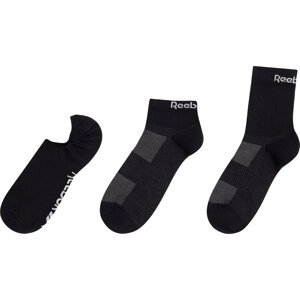 Sada 3 párů nízkých ponožek unisex Reebok TE ALL PURPOSE SOCK GH0404 Černá