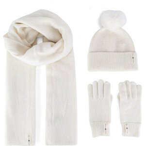 Sada čepice, šála a rukavice Beverly Hills Polo Club BHPC-WC-002-AW24 Bílá
