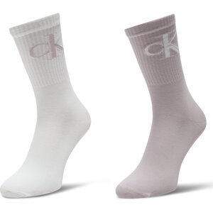 Sada 2 párů dámských vysokých ponožek Calvin Klein Jeans 701228811 Barevná