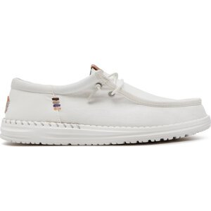 Mokasíny Hey Dude Wally Funk Nylon Craft 40677-1KA Bílá