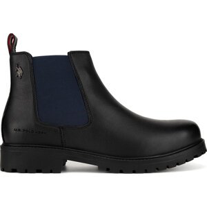 Kotníková obuv s elastickým prvkem U.S. Polo Assn. YUMI001M/DLE1 Černá