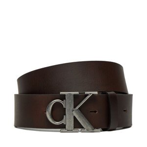 Pánský pásek Calvin Klein Jeans Round Mono Plaque Lthr Belt 40Mm K50K512067 Hnědá