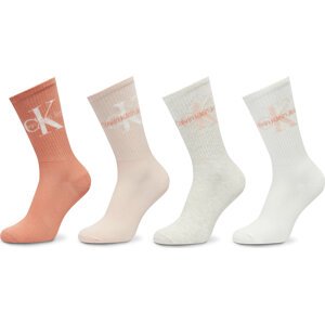 Sada 4 párů dámských vysokých ponožek Calvin Klein 701229462 Barevná