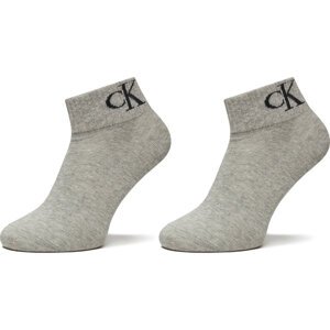 Sada 2 párů dámských vysokých ponožek Calvin Klein Jeans 701228813 Šedá