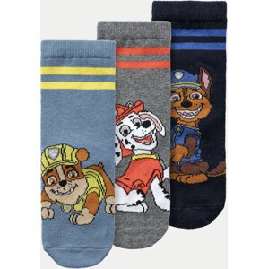 Sada 3 párů dětských vysokých ponožek NAME IT PAW PATROL 13232187 Barevná