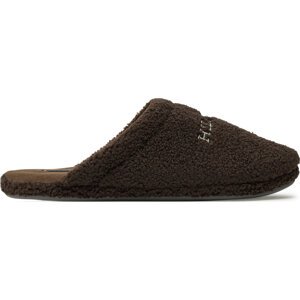 Bačkory Tommy Hilfiger Warm Curly House Shoe FM0FM05226 Hnědá