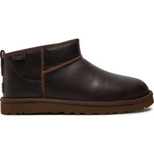 Sněhule Ugg M Classic Ultra Mini Lthr Regen 1158191 Hnědá