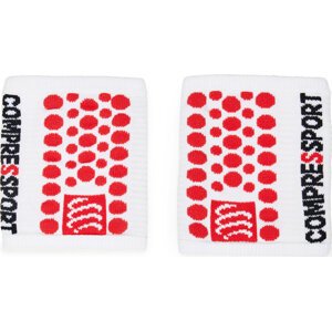 Sada potítek na ruku Compressport Sweatbands 3D.Dots WSTV2 Bílá