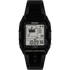 Hodinky Timex Q Timex Lca X Fortnite® 35mm TW2W96500 Černá