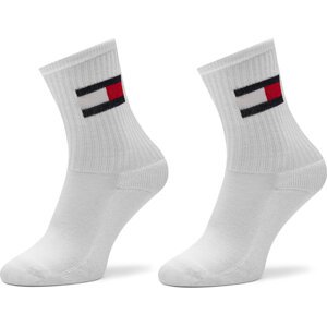 Sada 2 párů dětských vysokých ponožek Tommy Hilfiger 701229940 Bílá