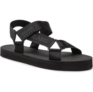Sandály Tommy Jeans Mens Eva Sandal EM0EM00976 Černá