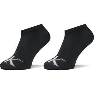 Sada 2 párů dámských nízkých ponožek Calvin Klein Jeans 701228815 Černá