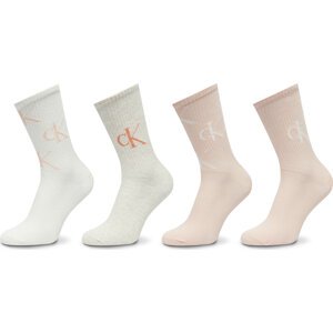 Sada 4 párů dámských vysokých ponožek Calvin Klein 701229463 Barevná