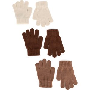 Rukavice Action Boy 8K6-001-AW24 (3-PACK) Hnědá