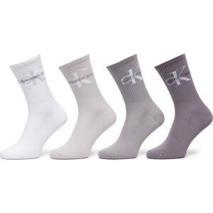 Sada 4 párů dámských vysokých ponožek Calvin Klein 701229462 Barevná